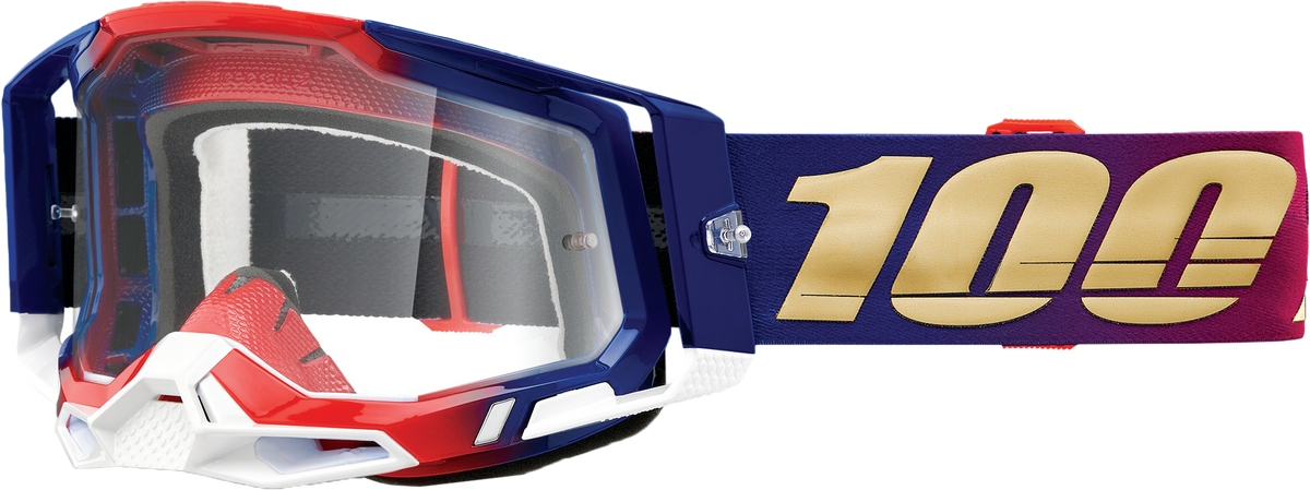 100% Racecraft 2 Goggles United / Clear Lens