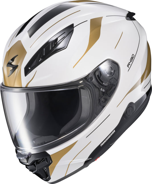 Scorpion EXO-R430 Cutlass Helmet - White/Gold