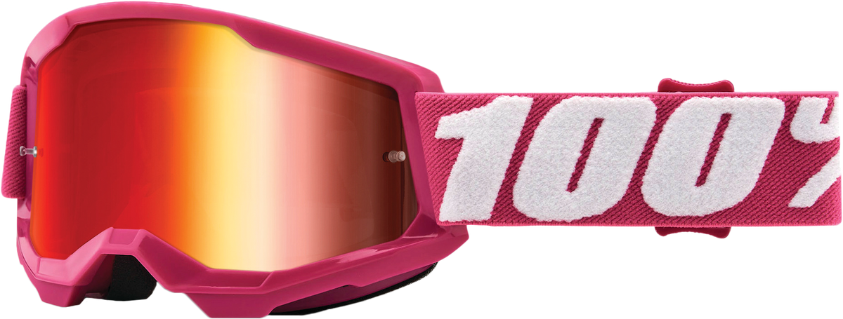 100% Strata 2 Junior Goggles CLOSEOUT Fletcher / Mirror Red Lens