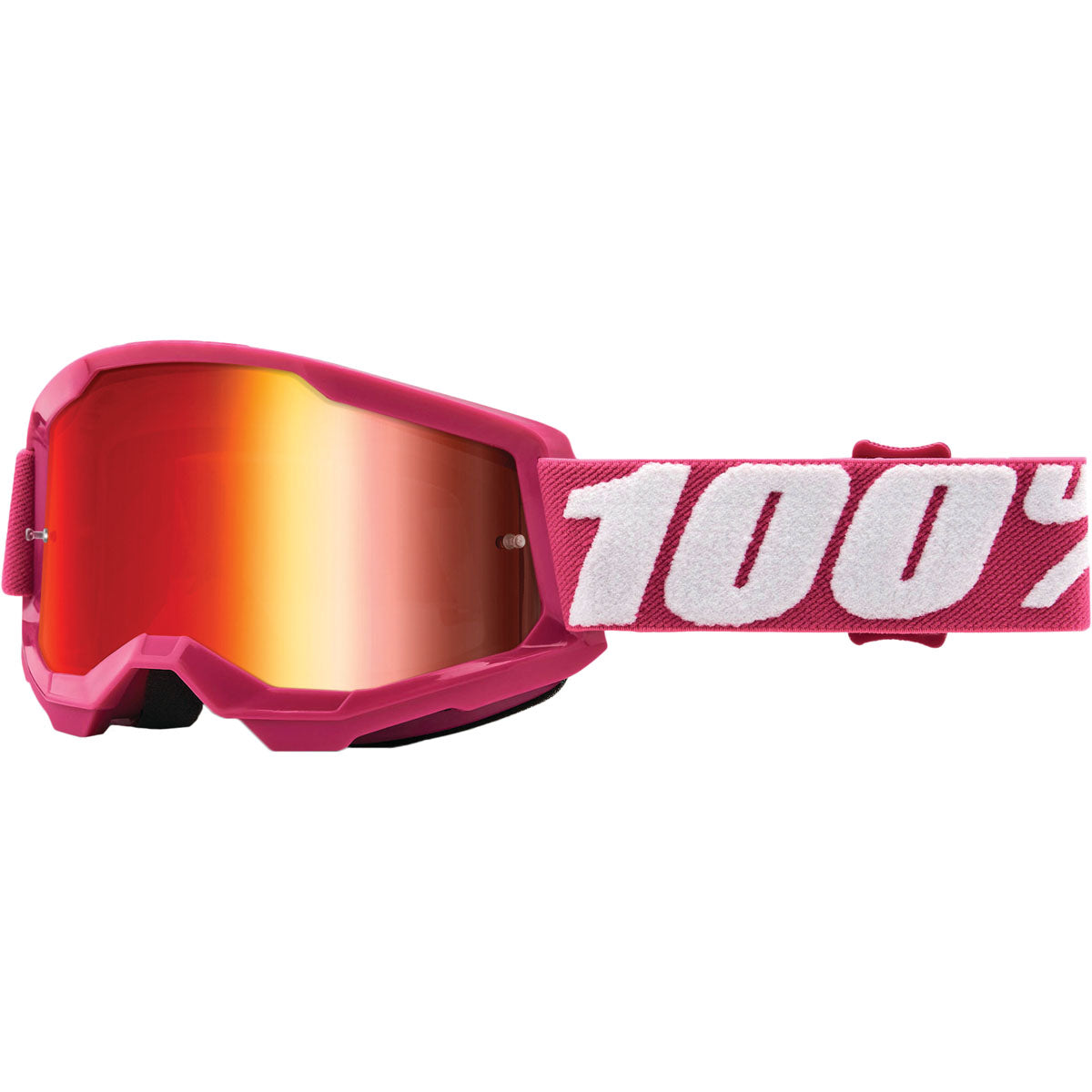 100% Strata 2 Junior Goggles CLOSEOUT Fletcher / Mirror Red Lens