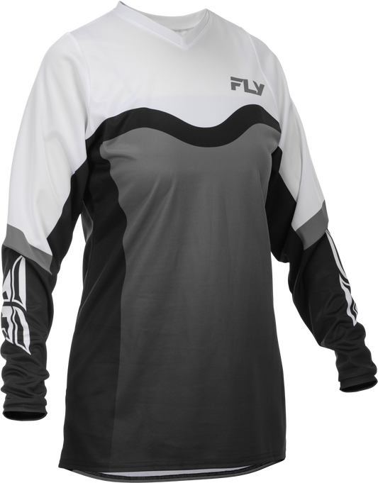 Fly Racing Womens F-16 Jersey - Grey/Black/White