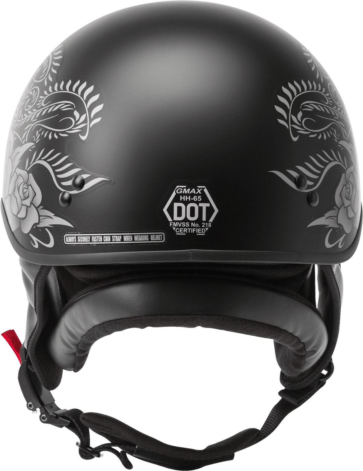 GMAX HH-65 Naked Rose Helmet Matte Black/Silver