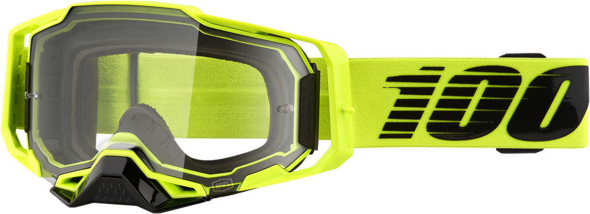 100% Armega Goggles CLOSEOUT Nuclear Citrus / Clear Lens