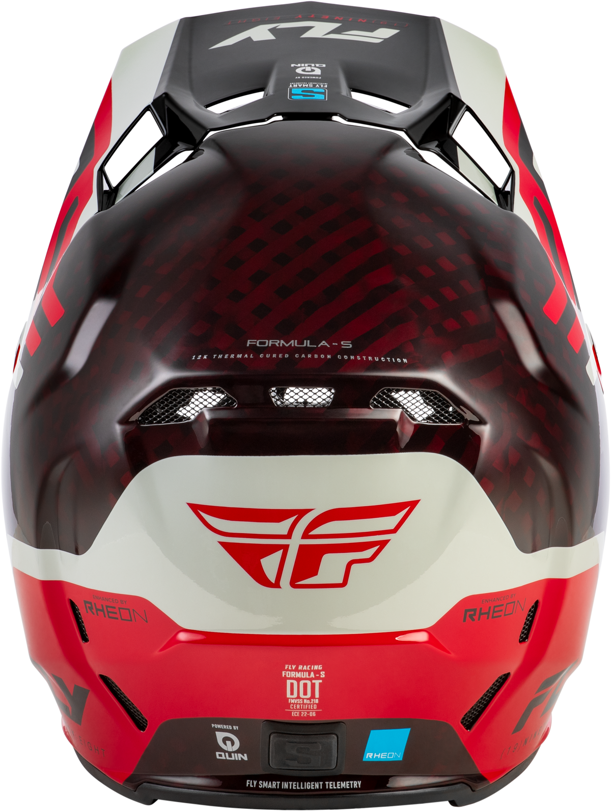 Fly Racing Formula S Carbon Byte Helmet - Red Carbon/Red/Grey