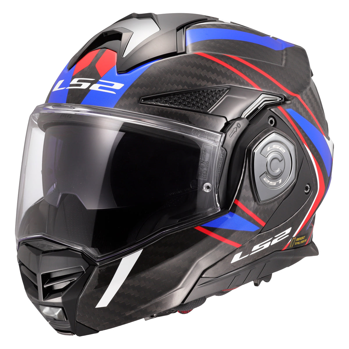 LS2 Advant X Carbon Future II Helmet - Gloss Blue/White/Red
