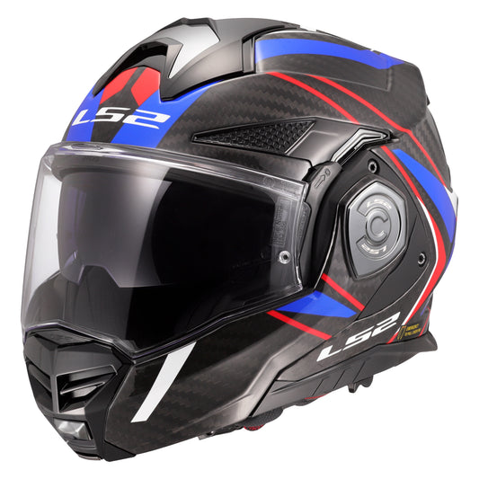 LS2 Advant X Carbon Future II Helmet - Gloss Blue/White/Red
