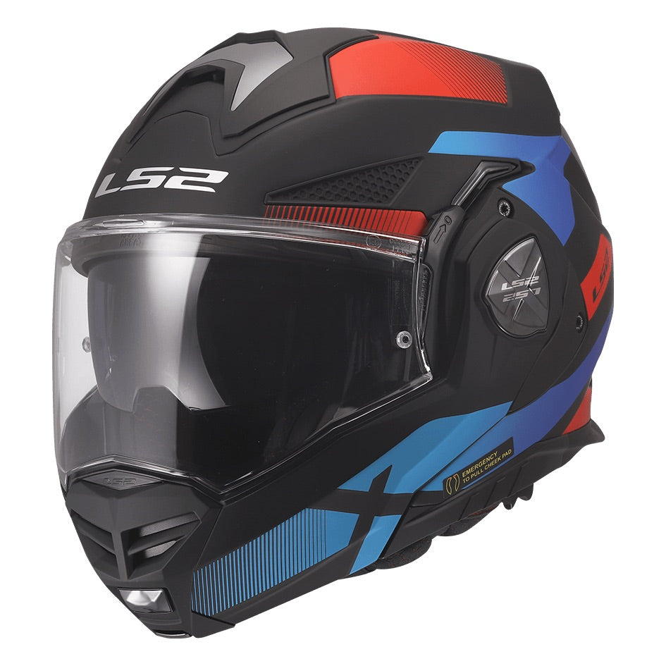 LS2 Advant X Nova Helmet - Matte Black/Red/Blue