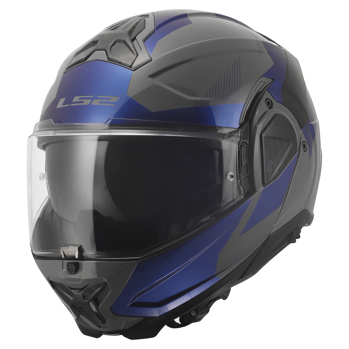 LS2 Advant II Triple Helmet - Gloss Gray (Nardo)/Navy Blue