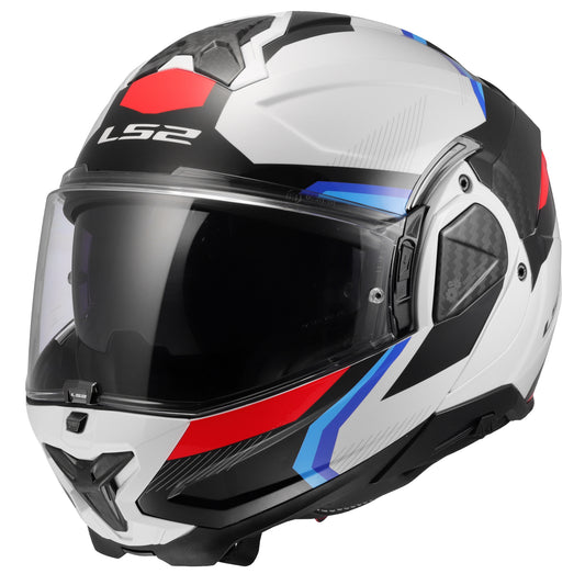 LS2 Advant II Triple Helmet - Gloss White/Blue/Red