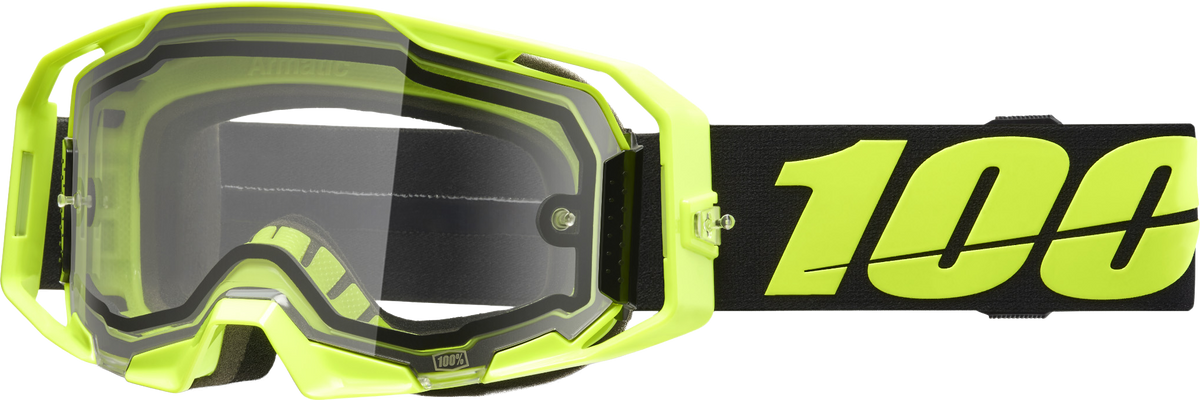 100% Armatic Goggles Neon Yellow / Clear