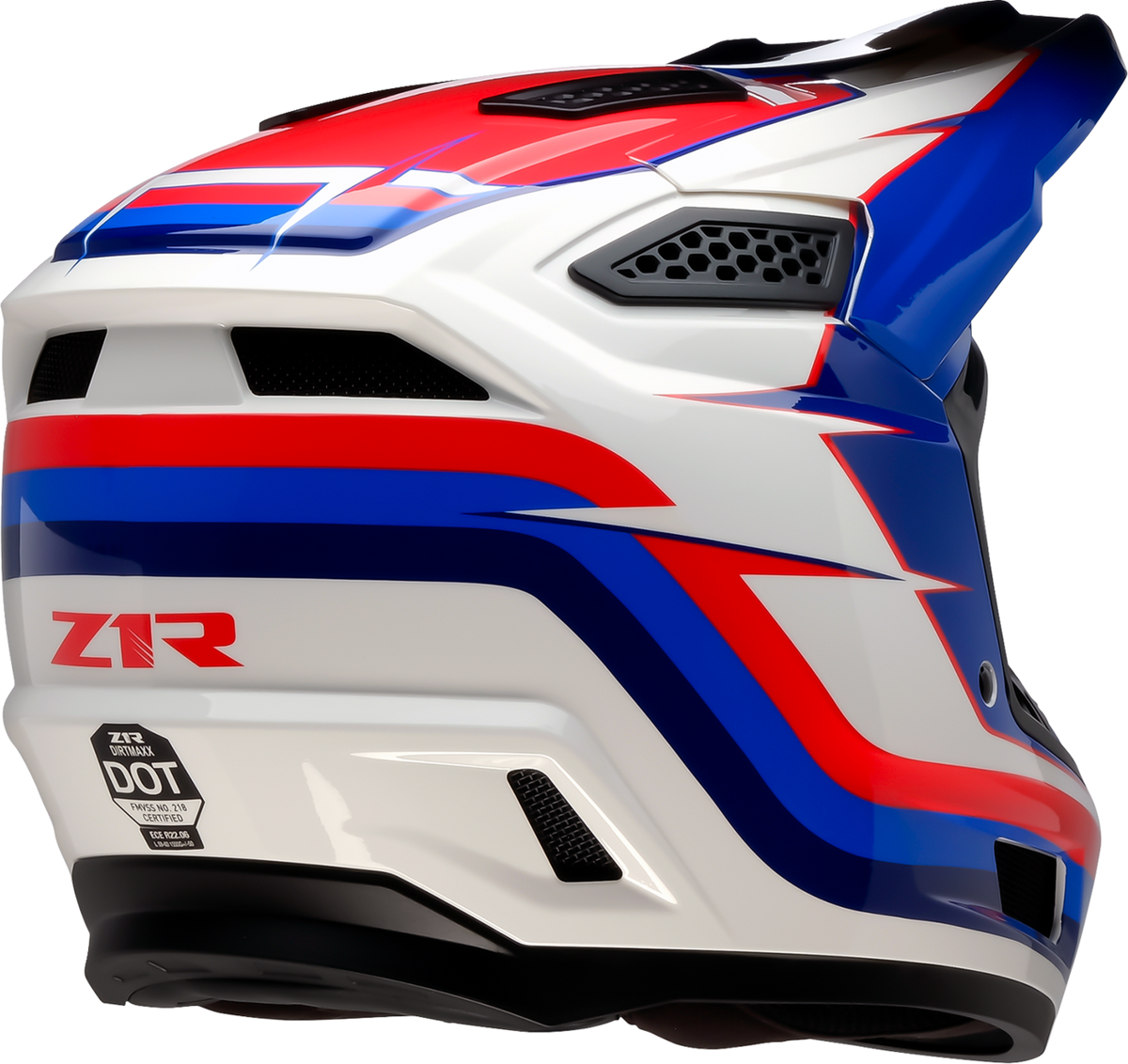 Z1R Dirt Maxx Vortex Helmet - Red/White/Blue