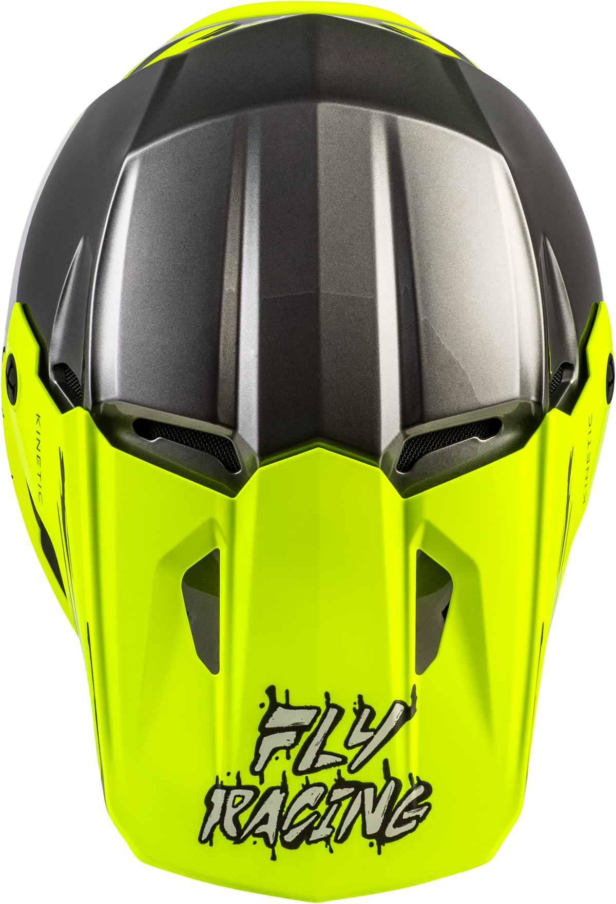 Fly Racing Youth Kinetic Surge Helmet - Grey/Hi-Vis Yellow