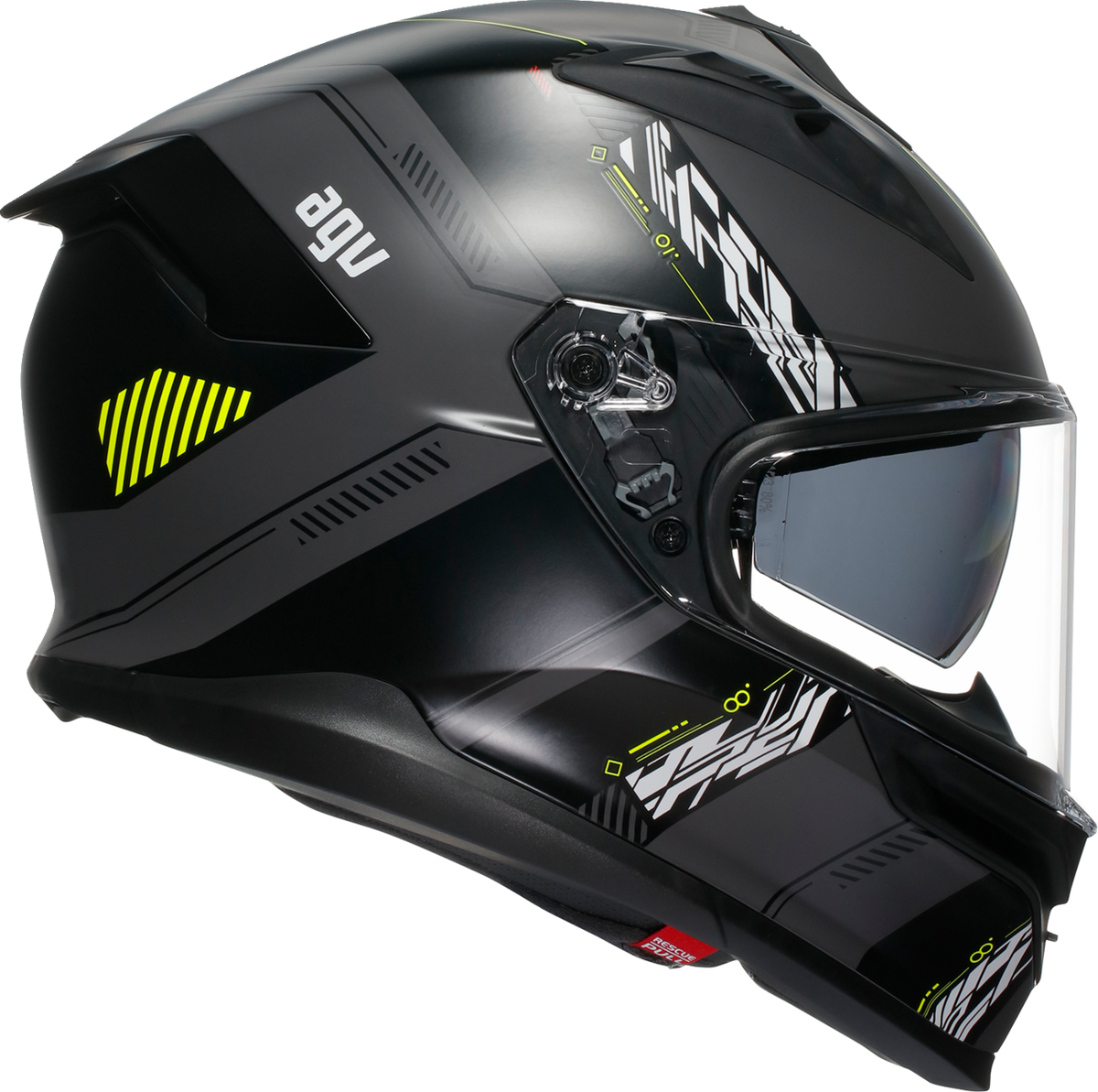 AGV K7 Helmet - Kyber - Matte Gray/Yellow Fluo