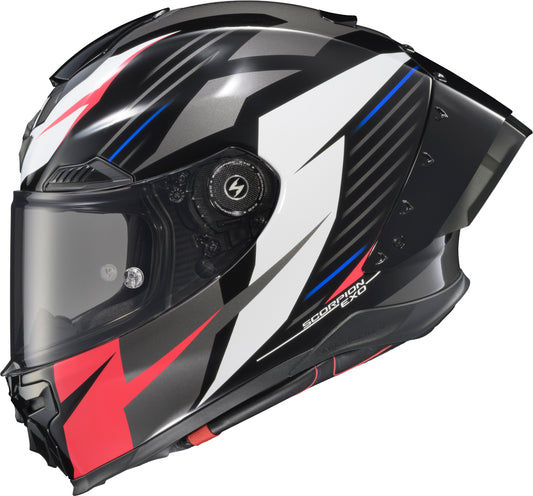 Scorpion EXO-Warp Dilithium Helmet - Black/Red/White/Blue