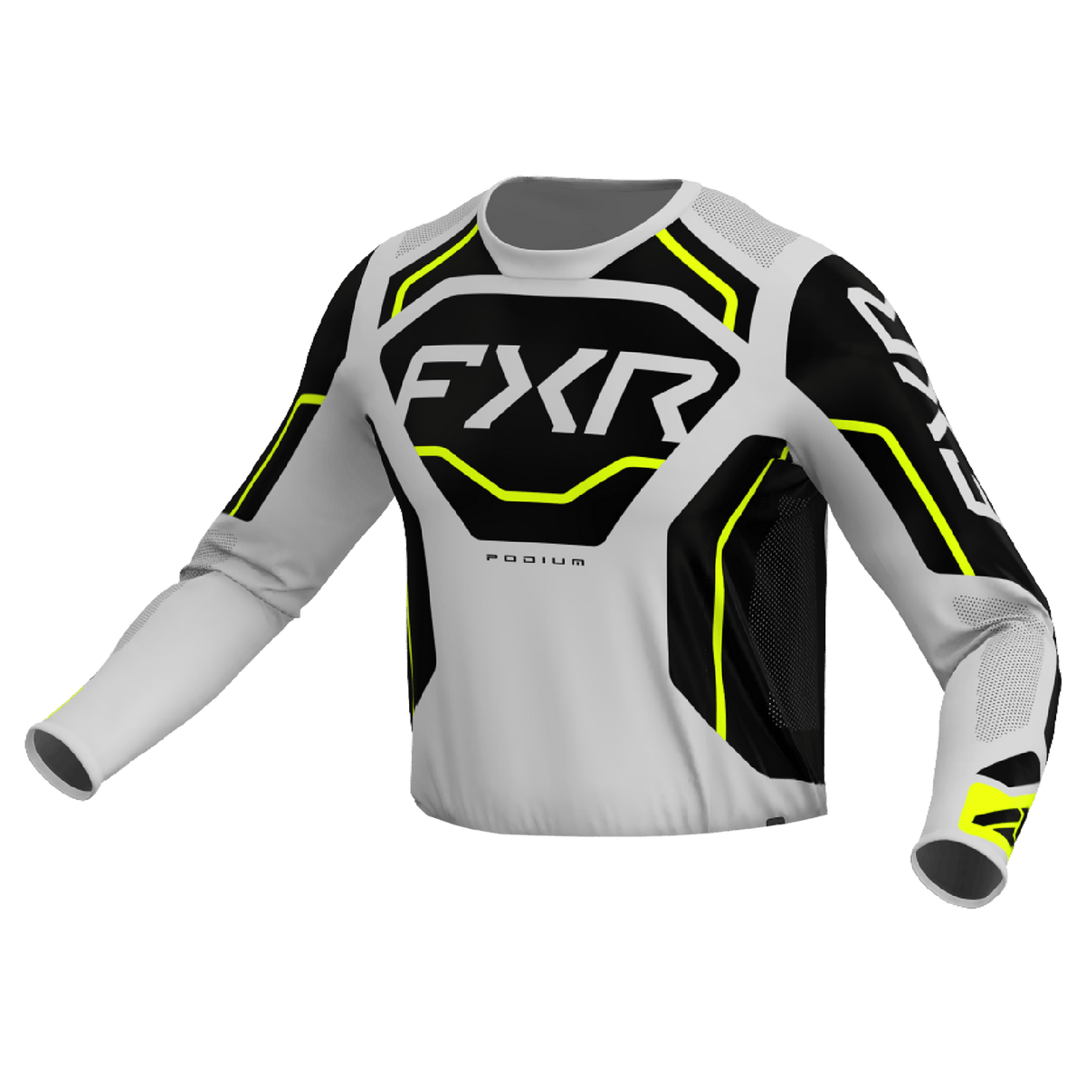 FXR Podium Relay MX Gear Set - Grey/Black/VIS
