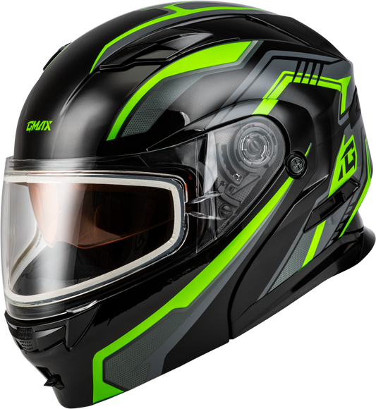 GMAX MD-01S Transistor Snow Helmet Black/Grey/Green