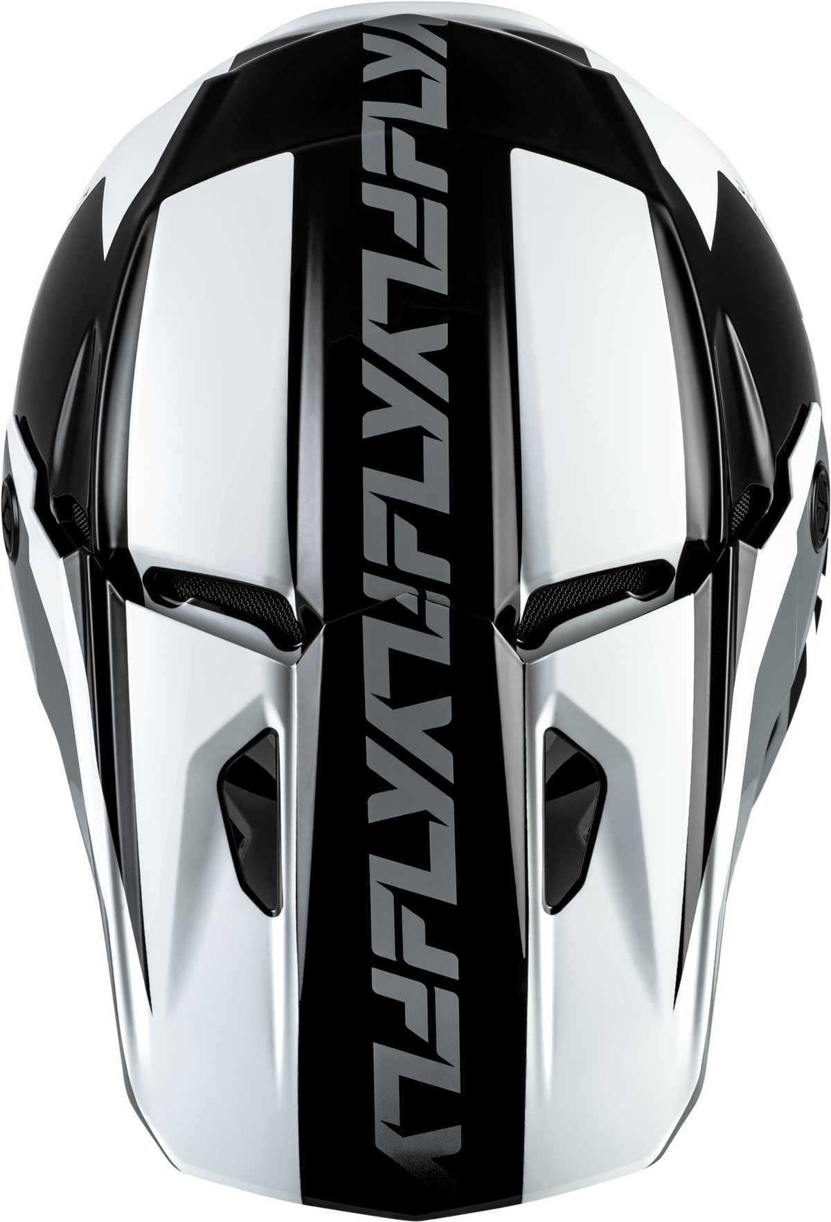 Fly Racing Kinetic Crest Helmet - Black/White/Grey