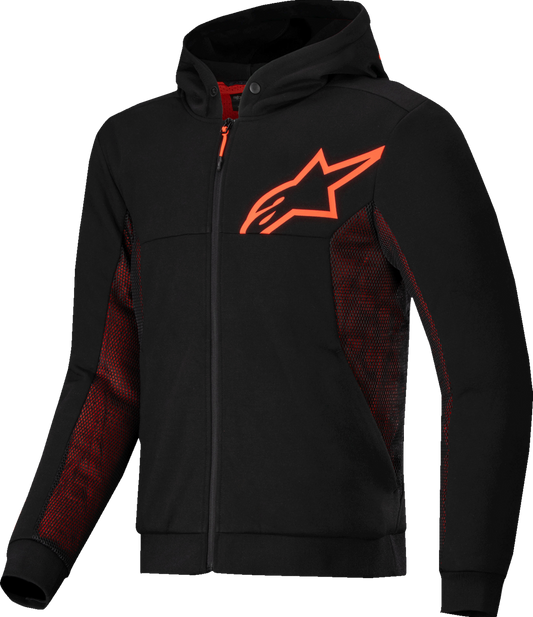 Alpinestars Chrome Air Sport Hoodie - Black/Red Fluo