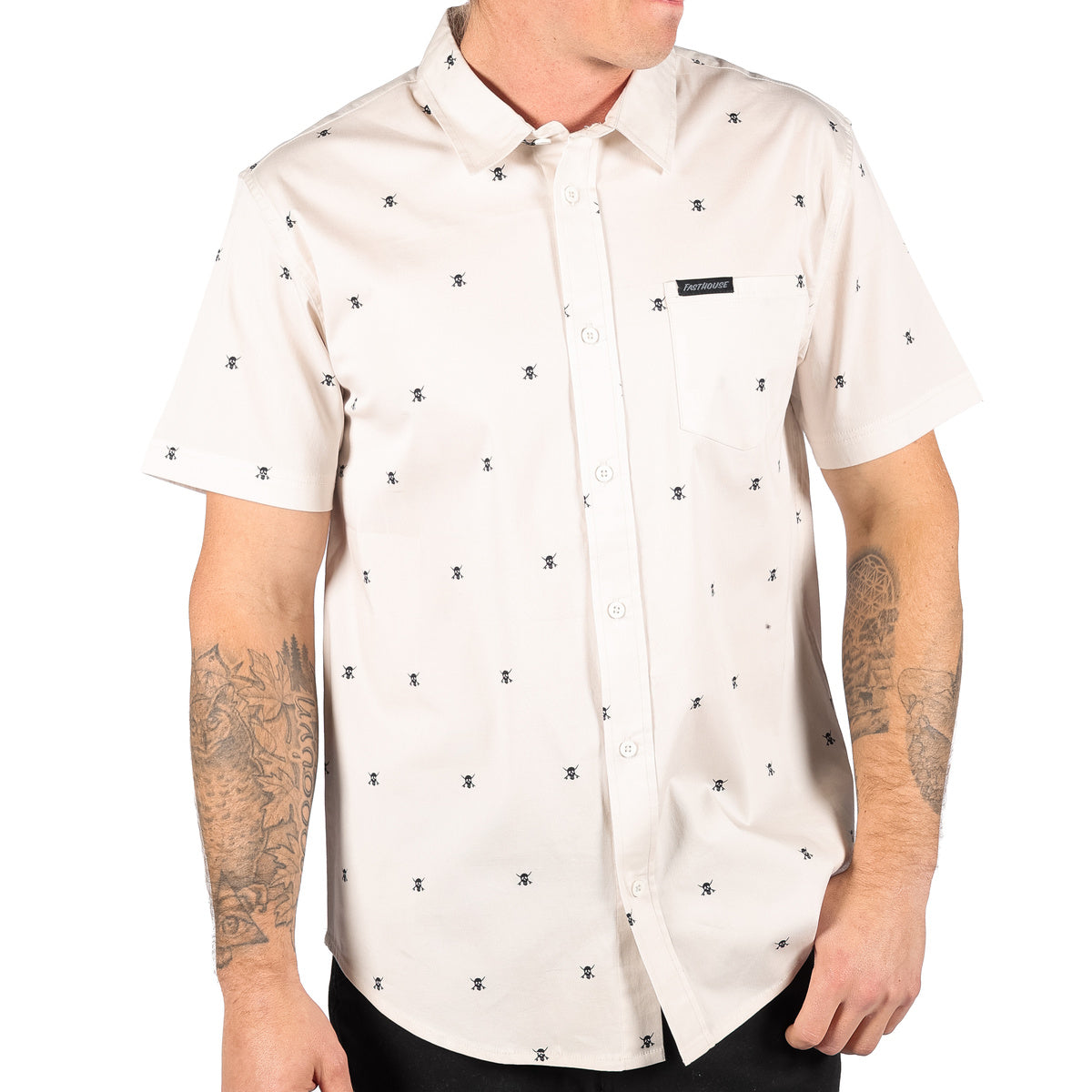 Fasthouse Jasper Button Up Shirt - Vintage White