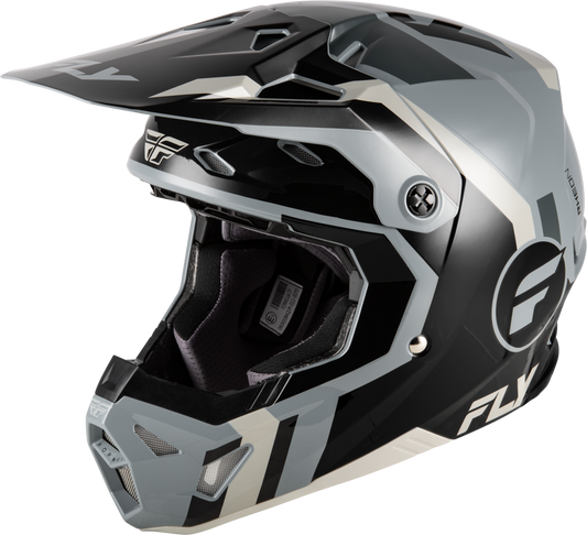 Fly Racing Youth Formula CP Seal Helmet - Black/Grey/Light Grey
