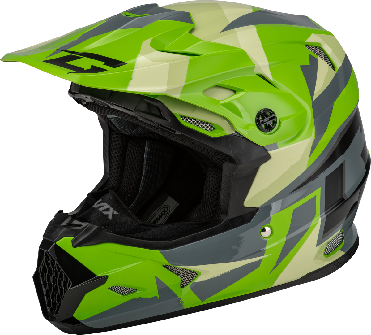 GMAX MX-96S Splinter Helmet Green/Grey/Black