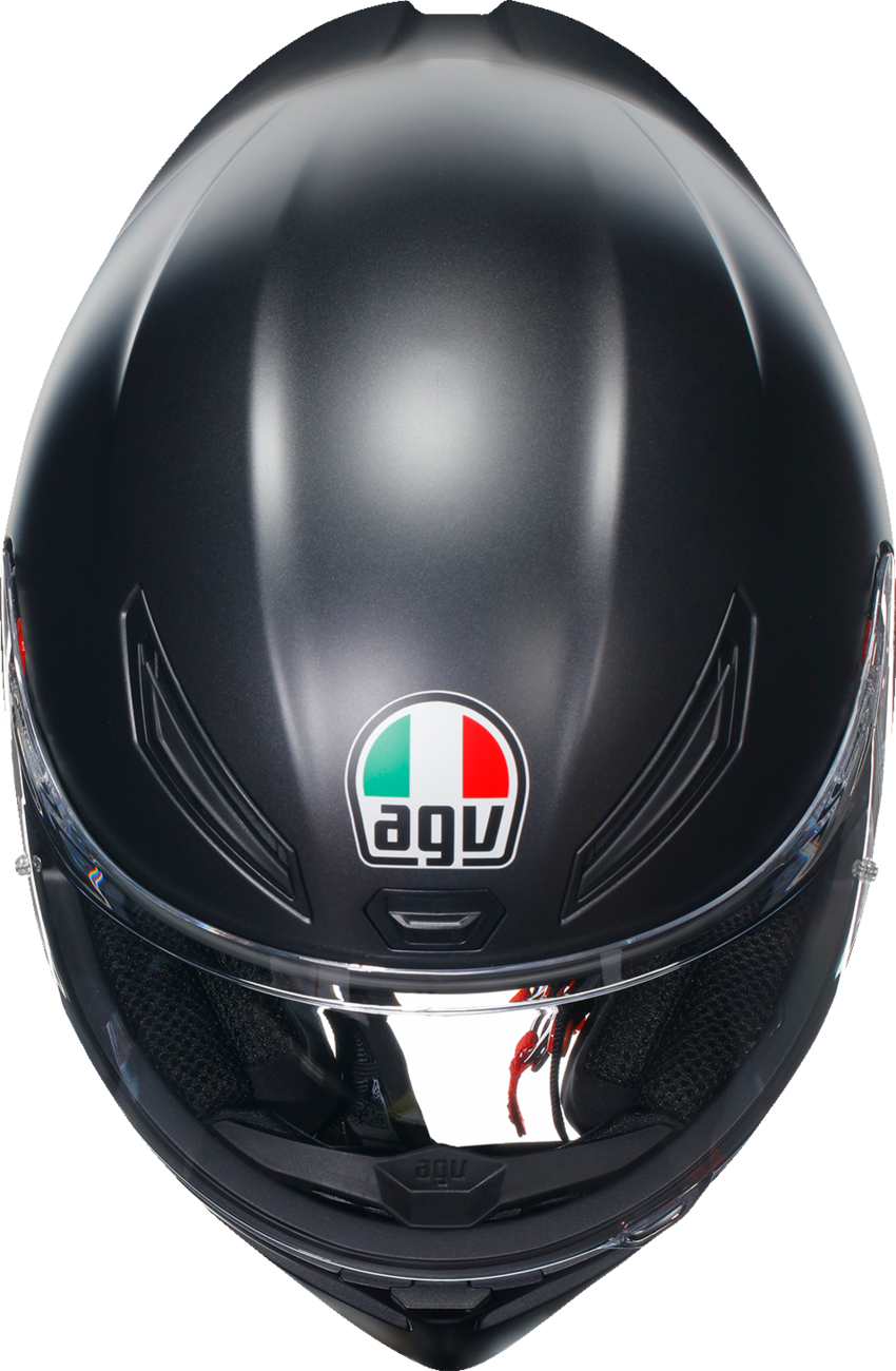 agv k1 matte black Helmet (Large) (Matte Black) Shell in High Resistance Thermoplastic Resin engineered in 2 sizes with 4 AGV K1-s ECE 22.06 Solid