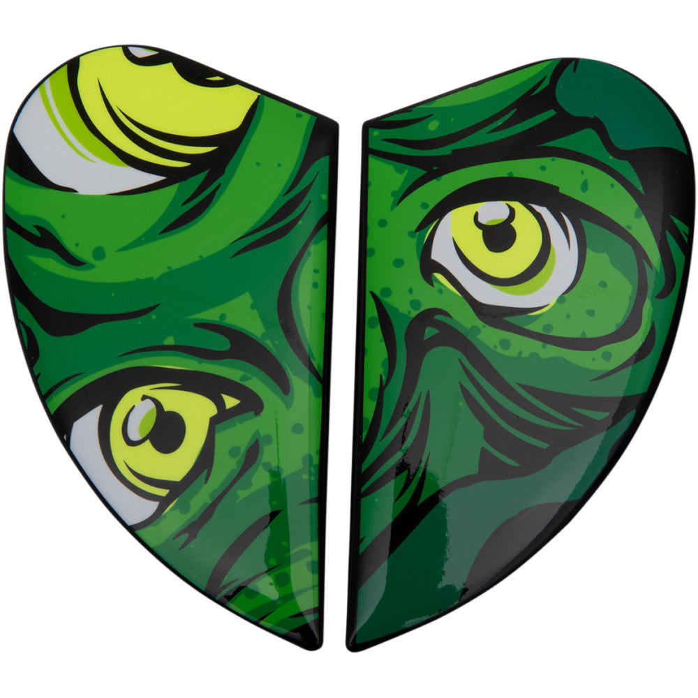 Icon Airform Helmet Side Plates - Illuminatus Green