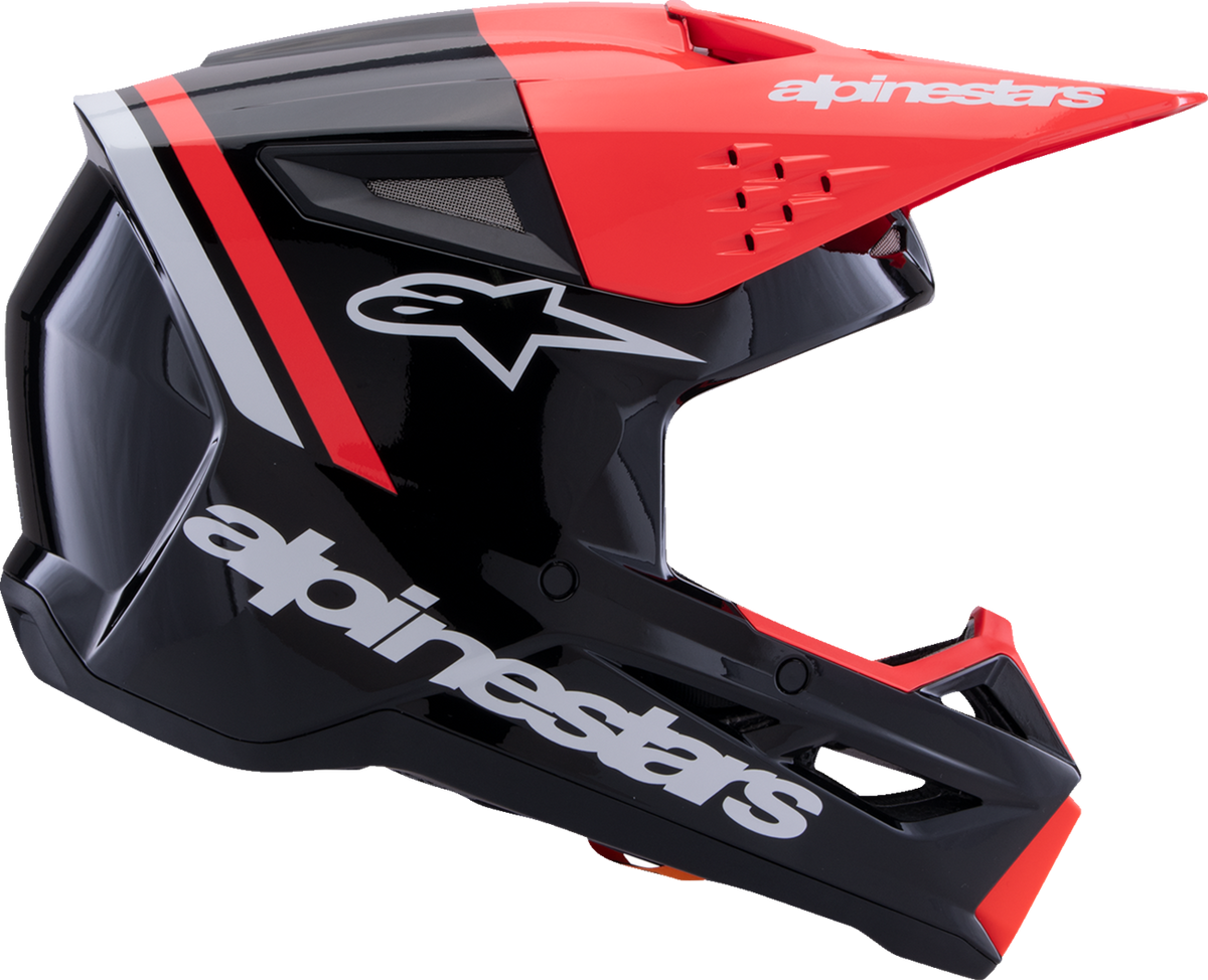 Alpinestars SM3 Radium Helmet Gloss Black/Red Fluo/White