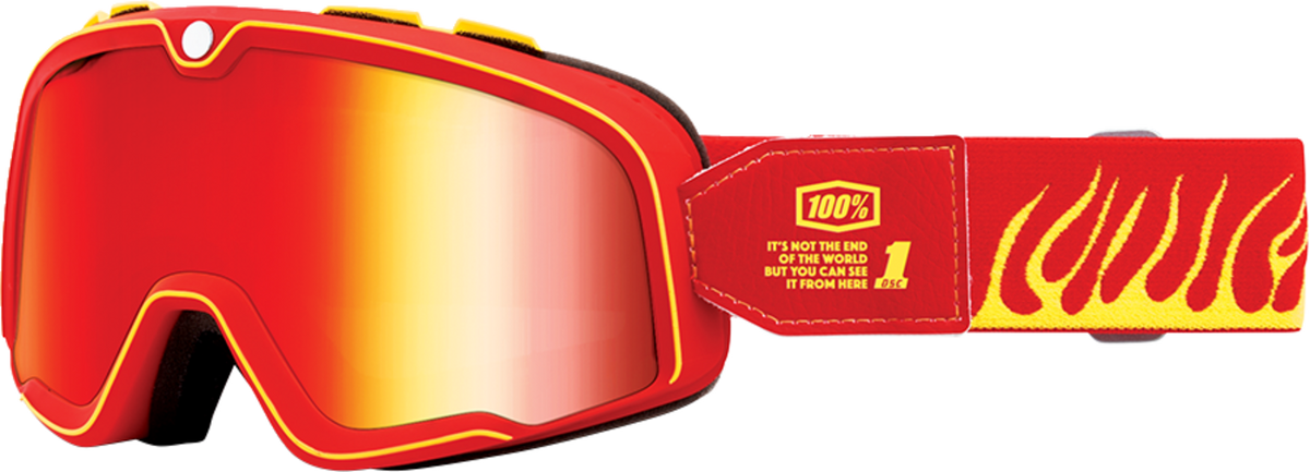 100% Barstow Goggles Death Spray / Red Mirror Lens