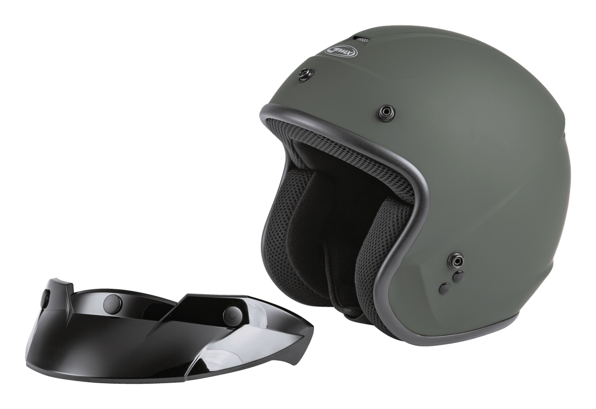 GMAX OF-2 Open-Face Helmet Matte Green
