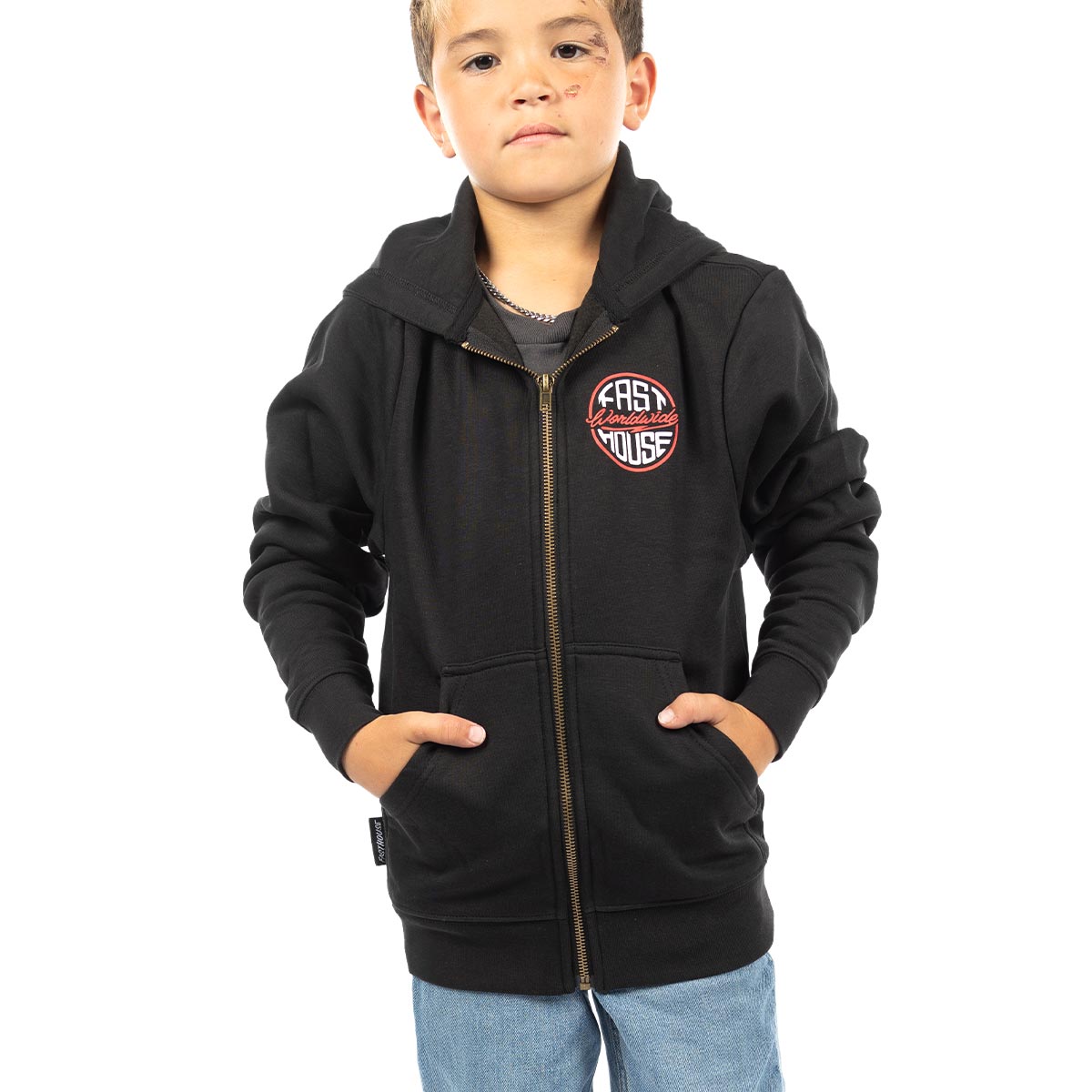 Fasthouse Petrol  Hooded Zip Up - Black