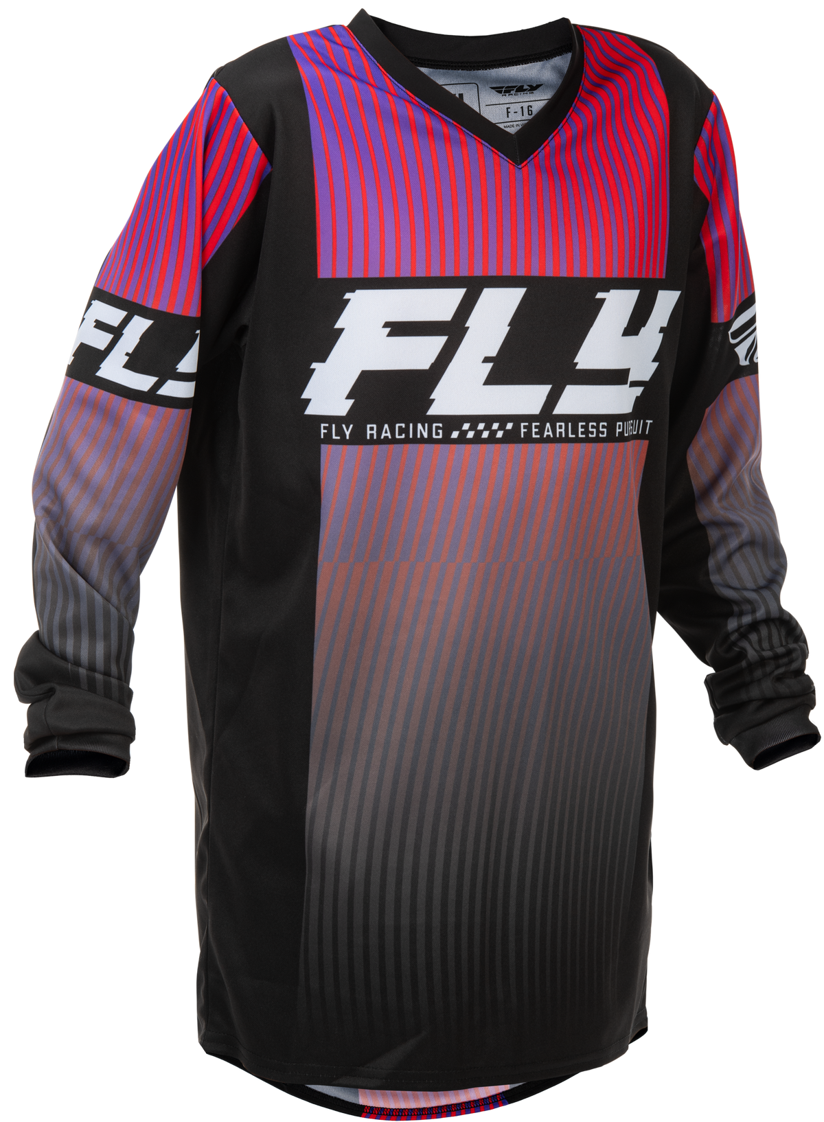Fly Racing F-16 Youth Jersey - Black/Red/Purple