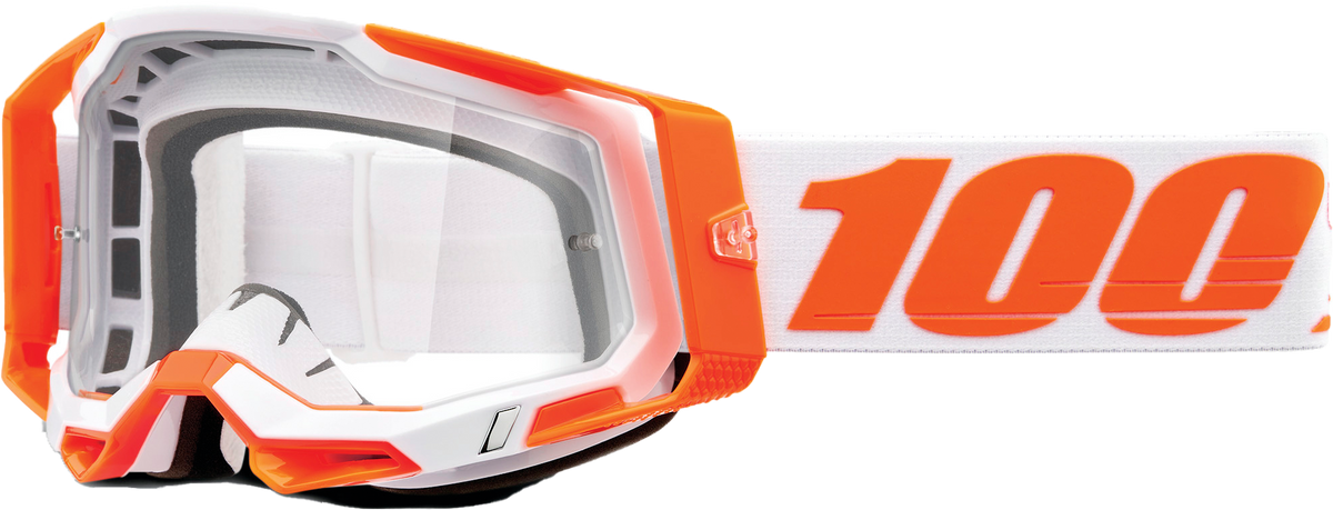 100% Racecraft 2 Goggles Orange / Clear Lens