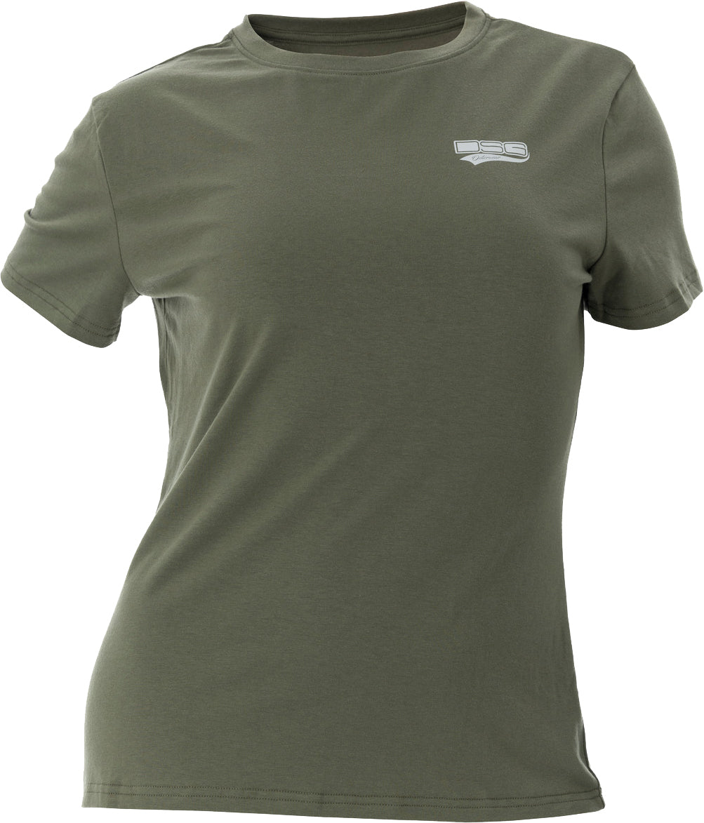 DSG Womens Casual Logo Tee CLOSEOUT - Moss Olive