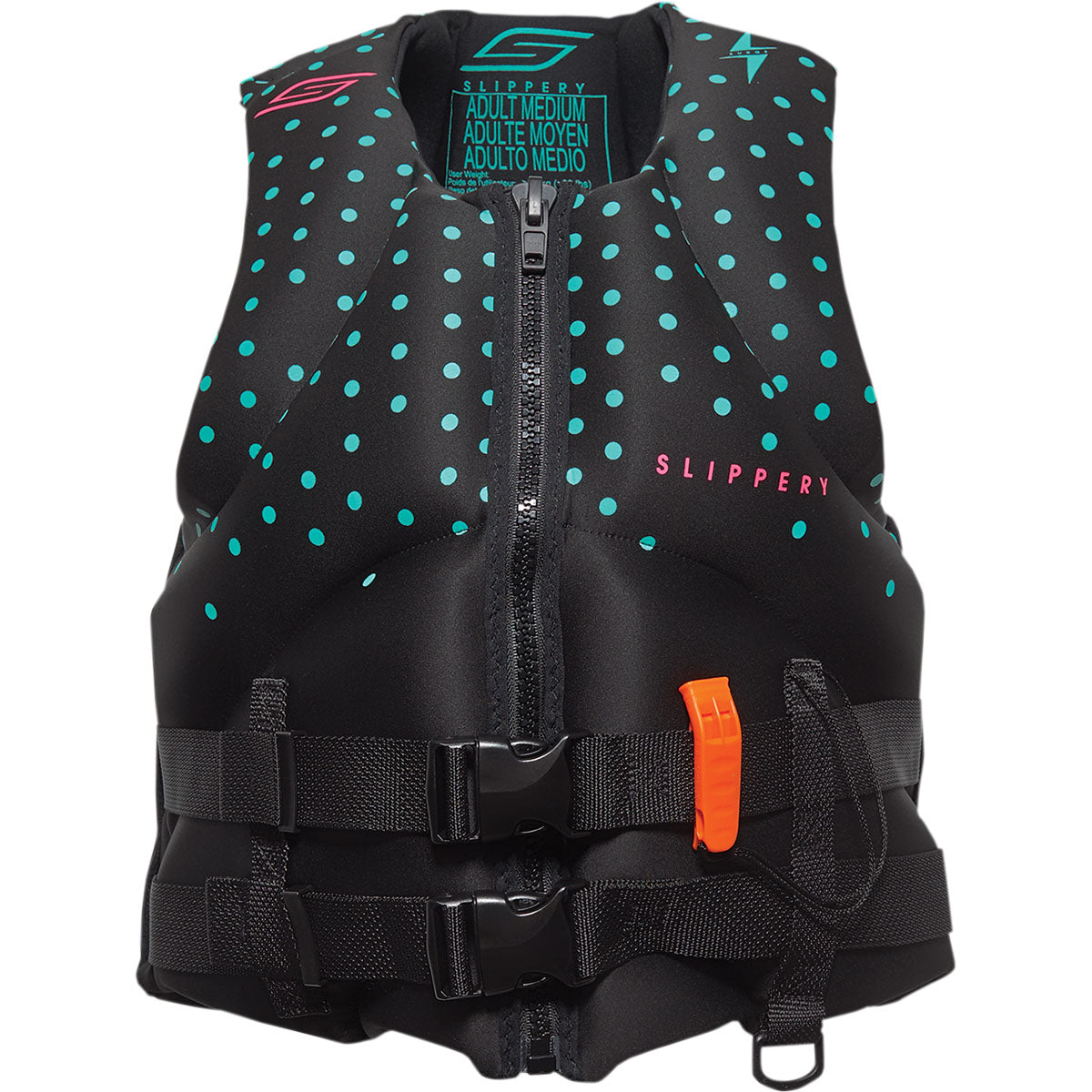 Slippery Womens Surge Neo Vest - Black/Mint