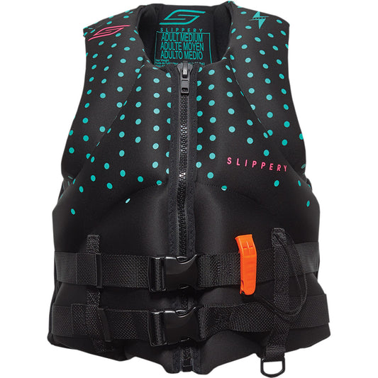Slippery Womens Surge Neo Vest - Black/Mint