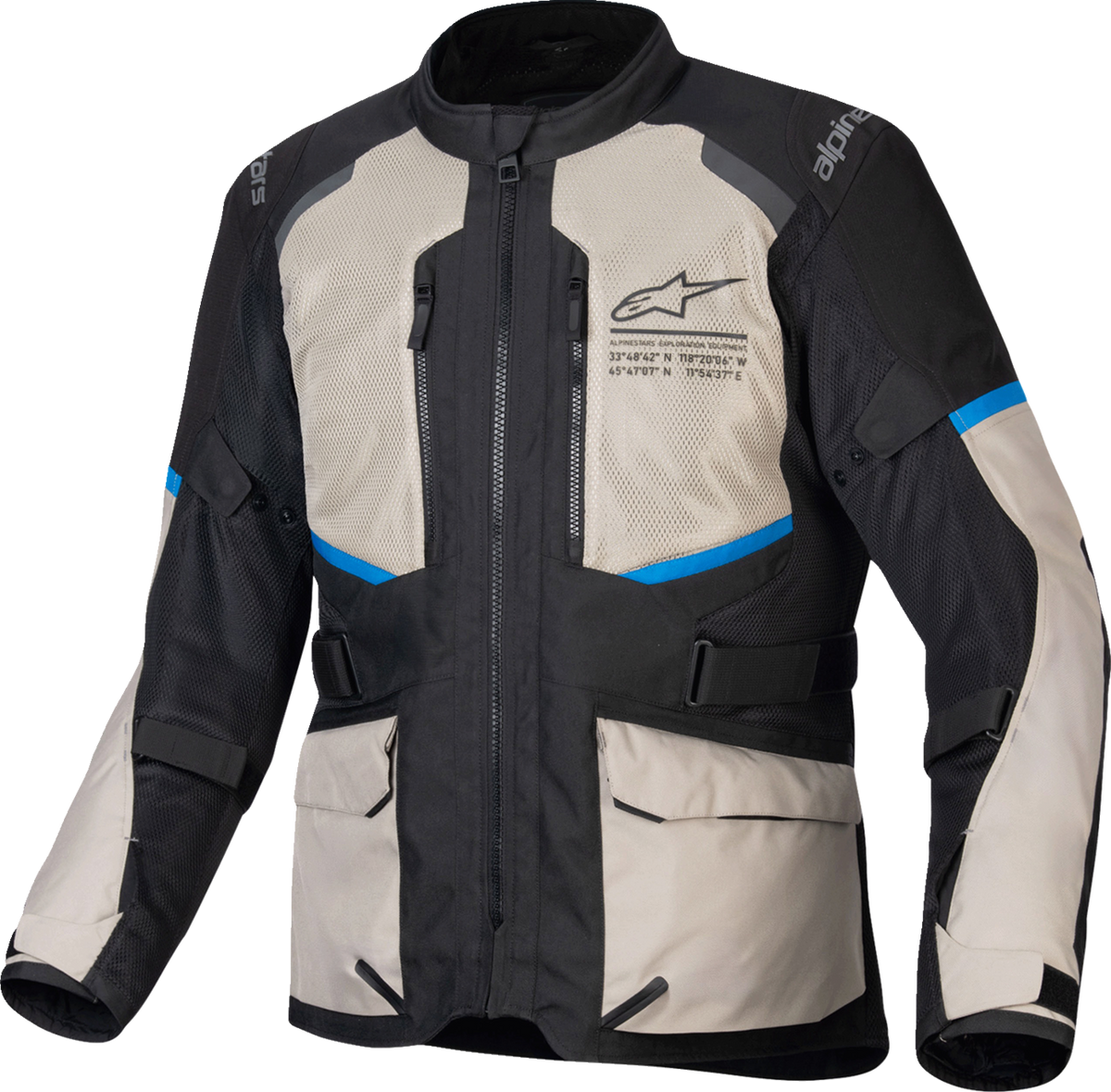 Alpinestars Andes Air Drystar Jacket - Black/Laurel Gray/Bright Blue