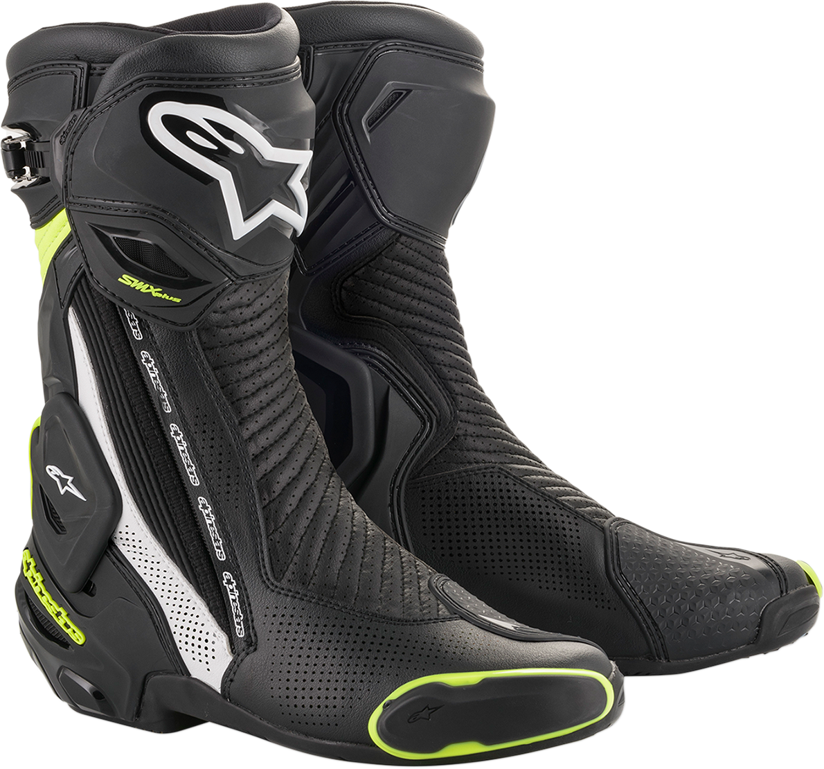 Alpinestars SMX Plus Vented Boots - Black/White/Yellow