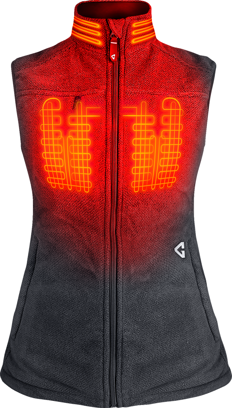 Womens 7V Thermite Heated Fleece Vest 2.0 - Gray