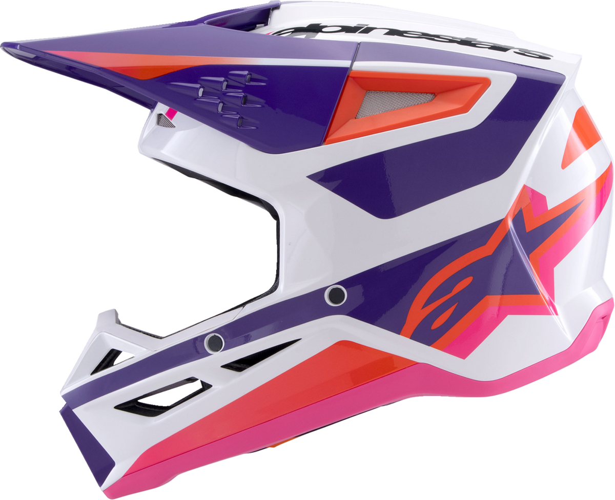 Alpinestars SM3 Heat Helmet Gloss White/Purple/Pink