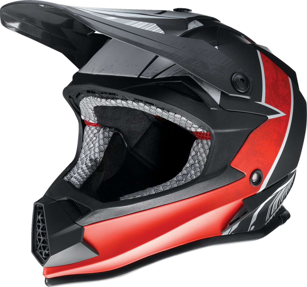 Z1R Youth F.I. Fractal Helmet - Matte Black/Red