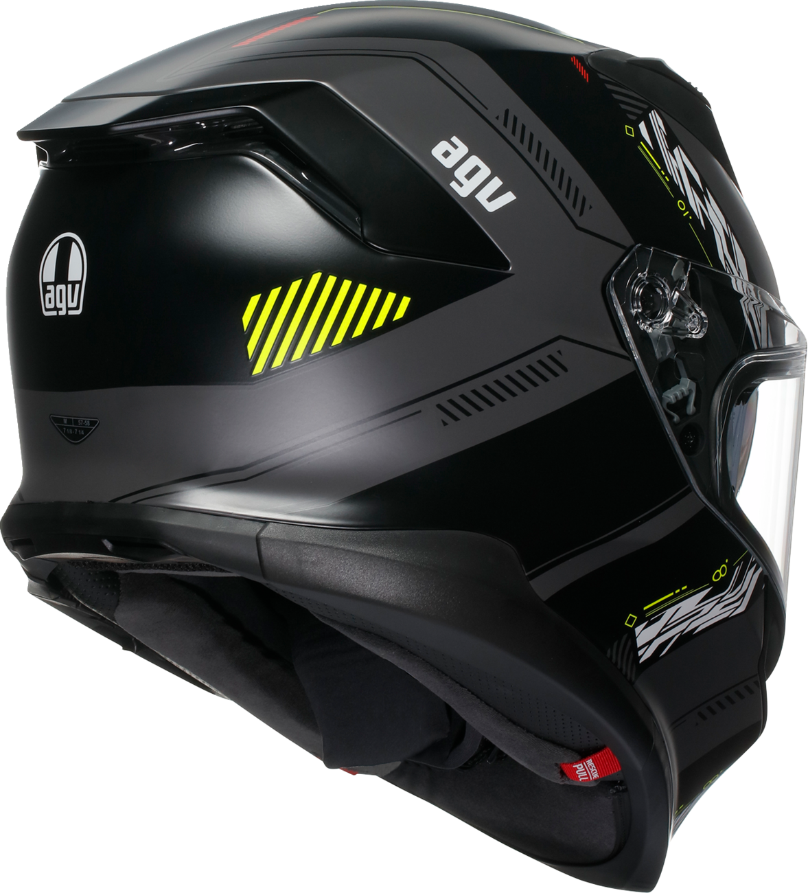 AGV K7 Helmet - Kyber - Matte Gray/Yellow Fluo