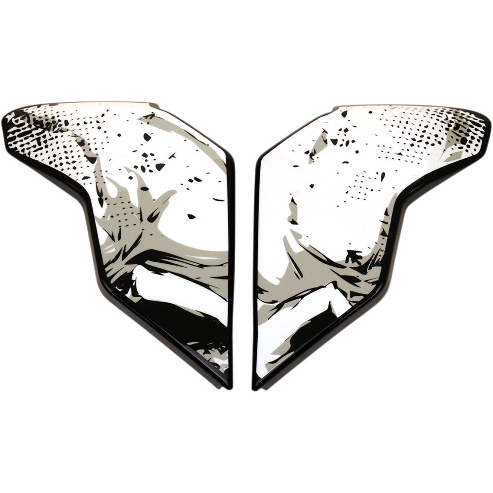 Icon Airflite Helmet Side Plates - Skull18 Black