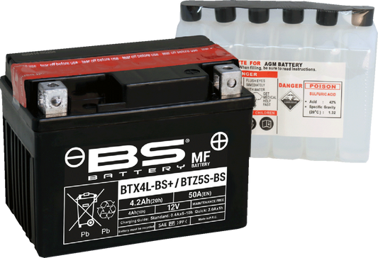 BS Battery - BTZ5S-BS / BTX4L-BS (YTZ / YTX)