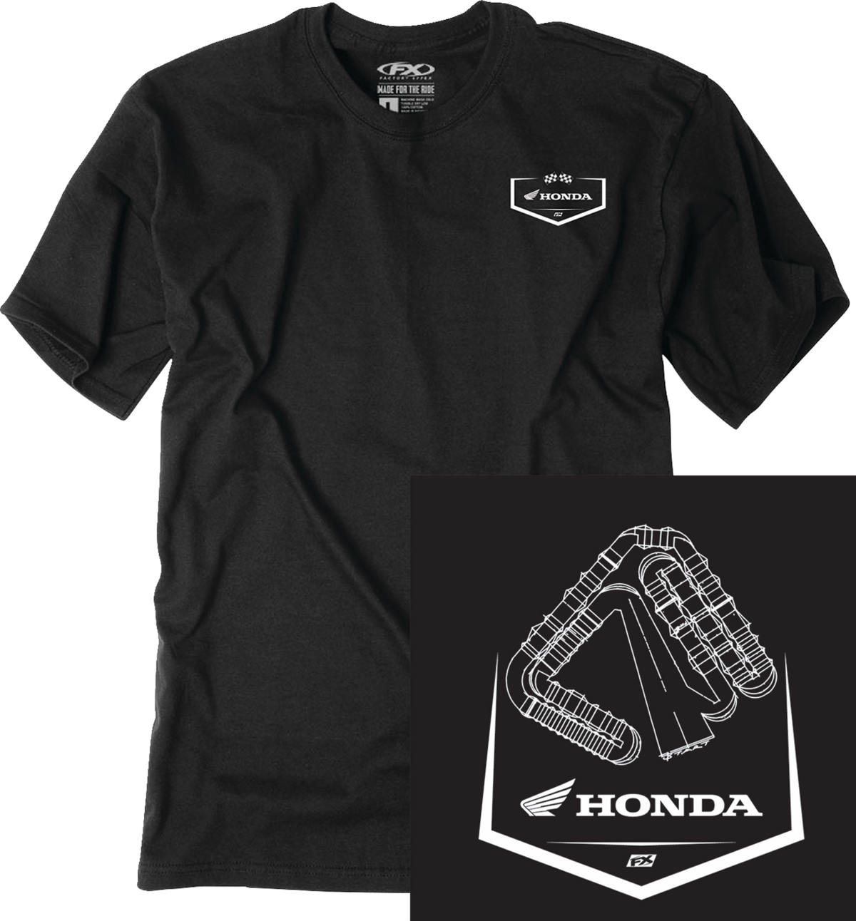 Facotry Effex Honda Track T-Shirt - Black