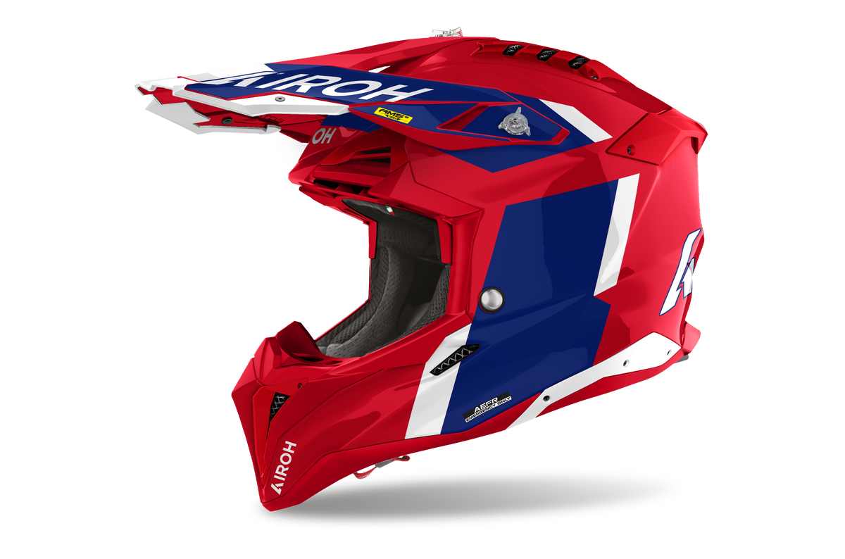Airoh Aviator 3 Glory Helmet - Blue/Red