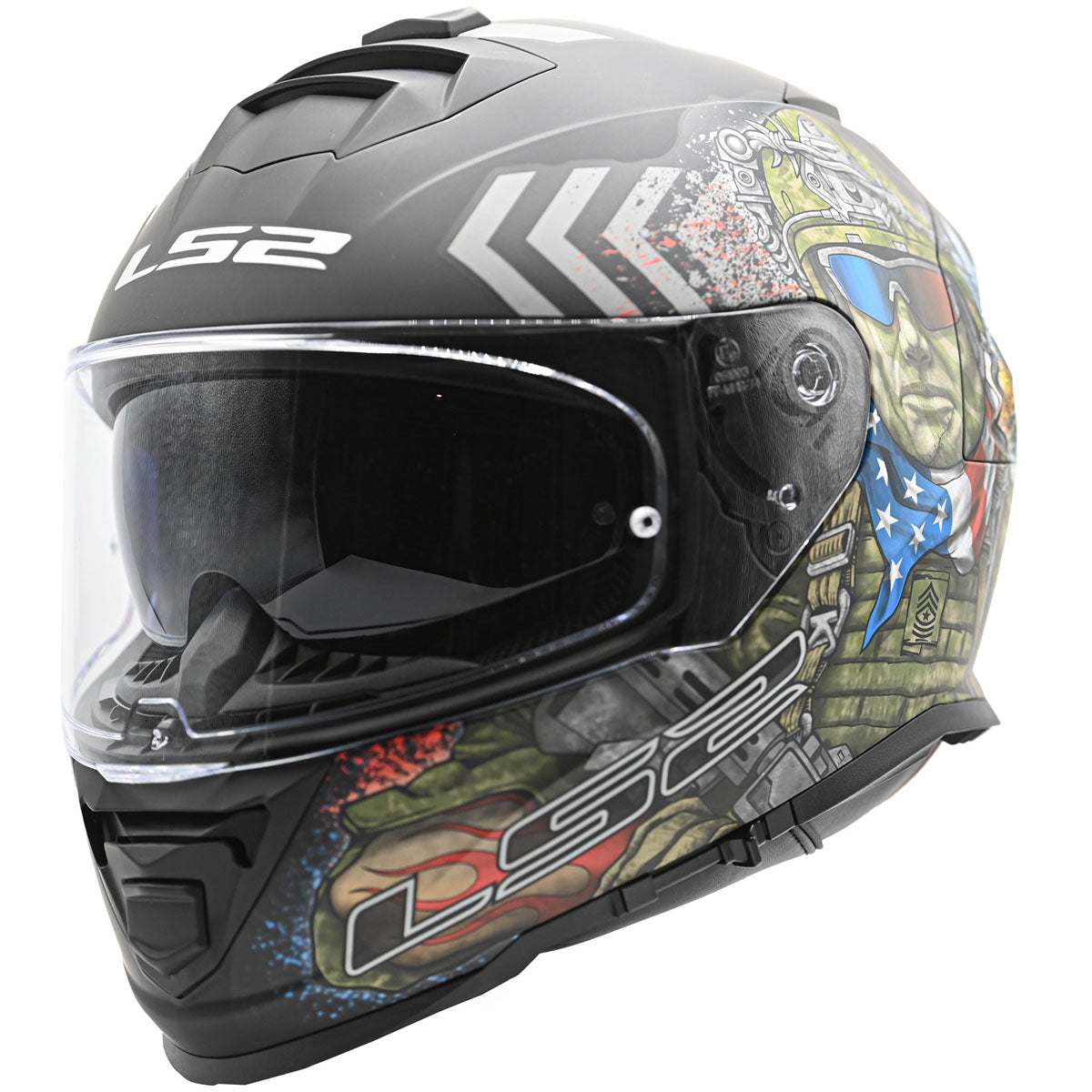 LS2 Assault Commando Helmet CLOSEOUT - Black Camo