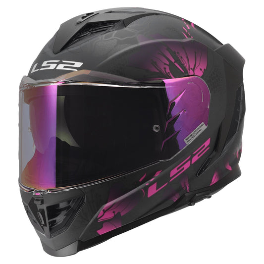 LS2 Assault III Burst Helmets - Matte Black/Purple