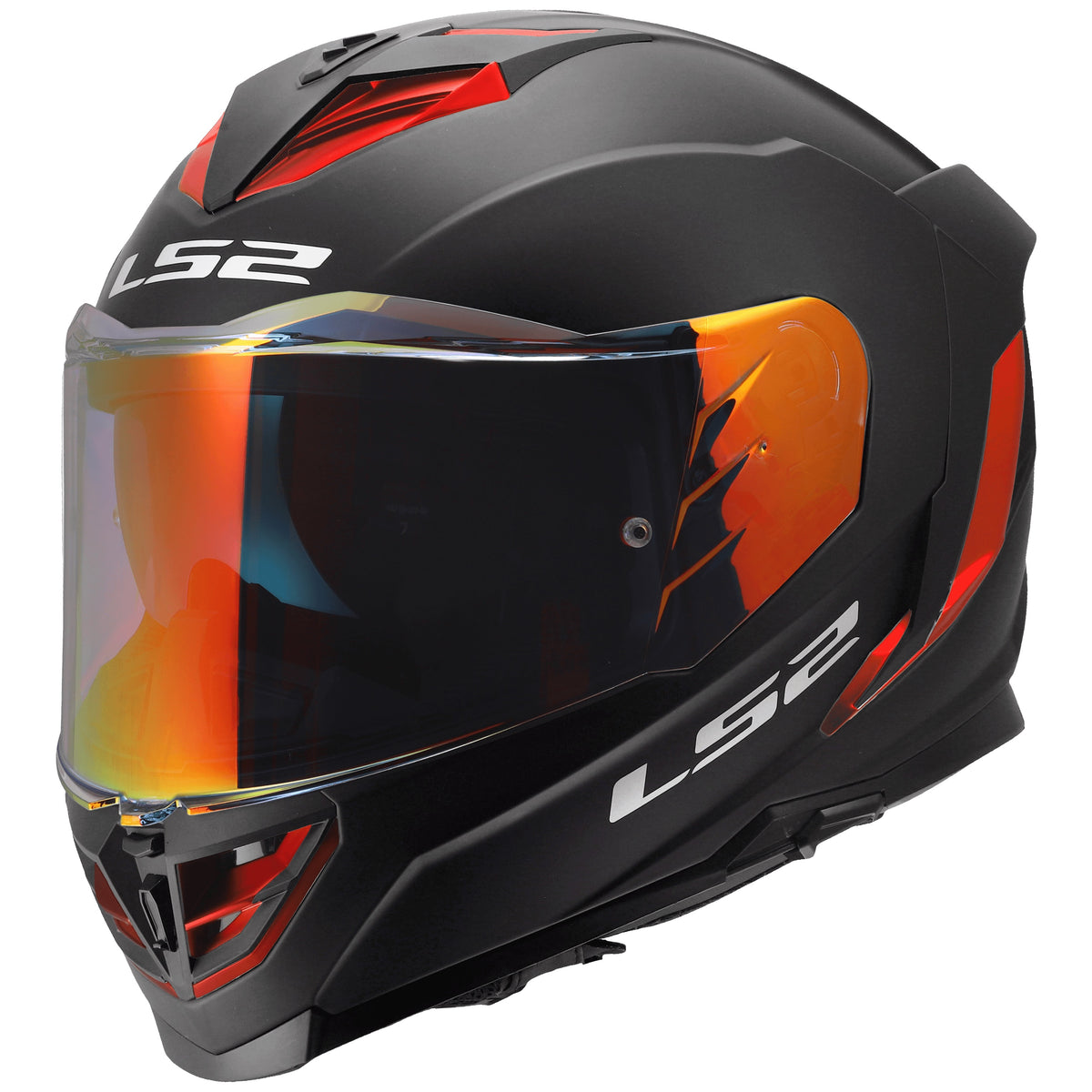 LS2 Assault III Solid Helmets - Matte Black/Red