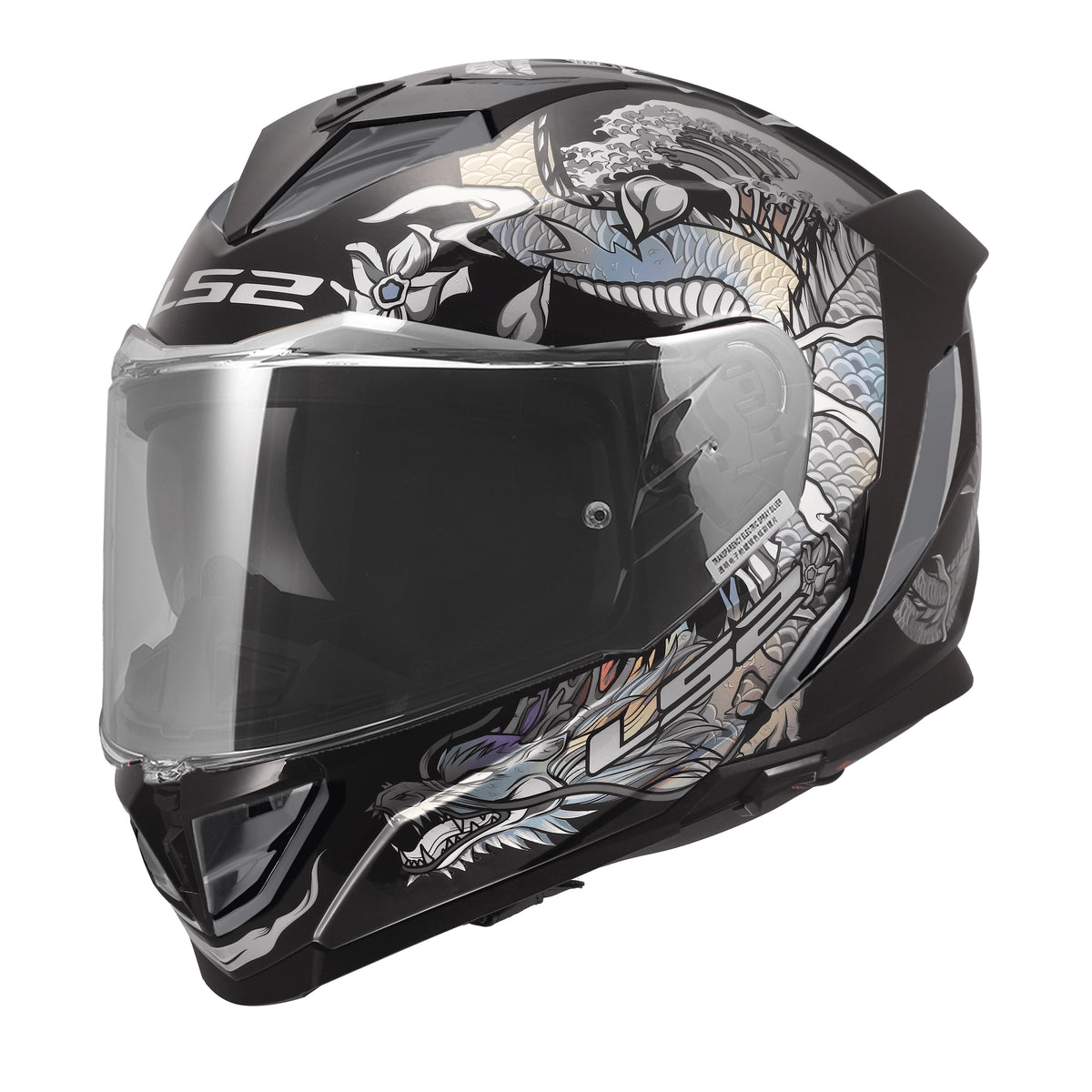 LS2 Assault III Warrior Helmets - Krome Silver/Black